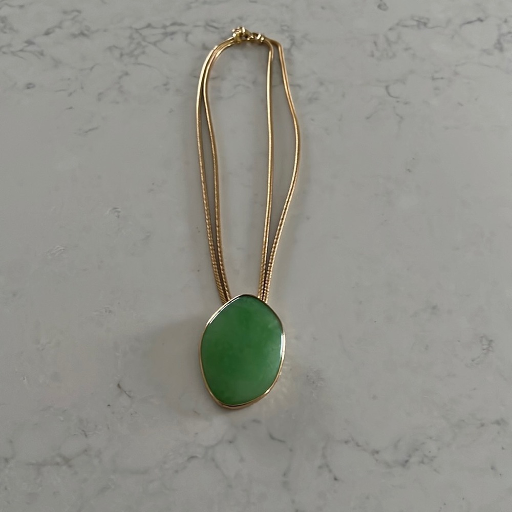 Stella & Dot Green Pendent Necklace